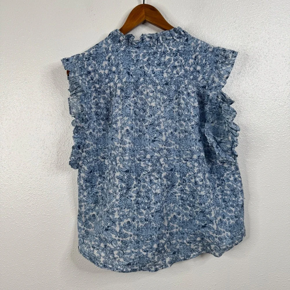 Elan Blue‎ Floral Matching Skirt Set Size Large